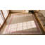 Faded Cream Color Geometric Pattern Antique Square Dhurrie Flatweave Rug