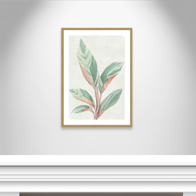 Gingembre II - reproduction d'art, Toile avec cadre en bois beige, H 35,5 po x l 25,5 x P 0,75 po