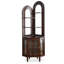 Armoire de coin en bois massif brun noisette