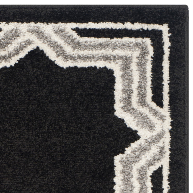 Ammundsen Ammundsen Geometric Anthracite/Gray Area Rug, Rectangle 3' x 5'