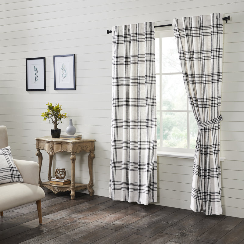 Cohe 100% Cotton Room Darkening Curtain Panel Pair, 40" W x 84" L, Golden/White