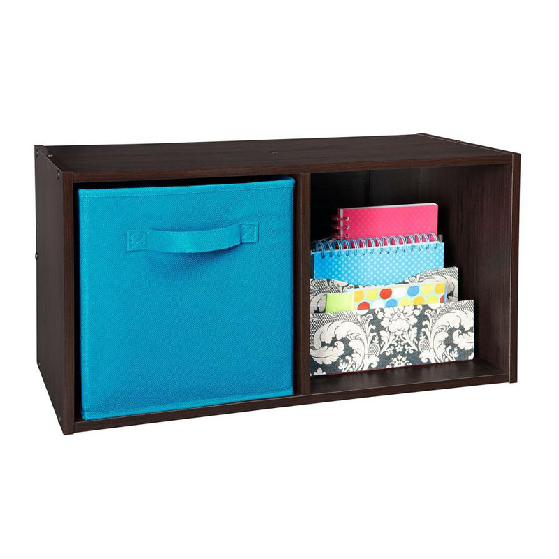 Cubeicals 2 Piece Cubby Shelf, Espresso
