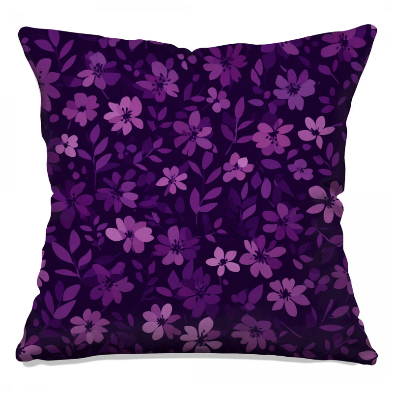 Flowers Throw Pillow, Floral Double Sided Pillows, 18 x 18 inches