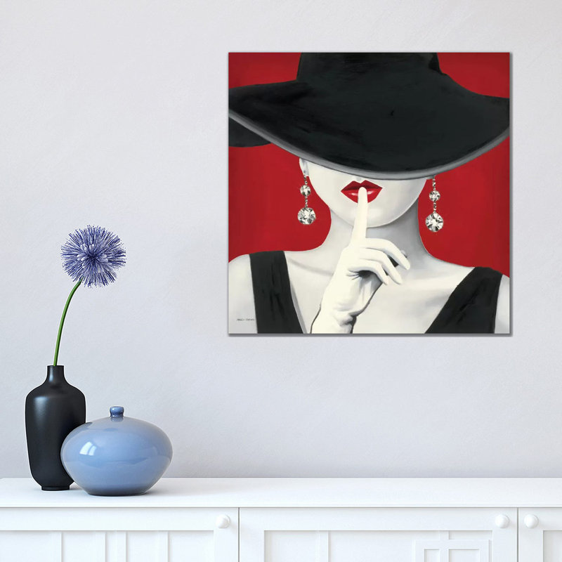 Haute Chapeau Rouge by Marco Fabiano - Print on Canvas, 45.72 cm H x 45.72 cm W x 1.91 cm D, No Frame