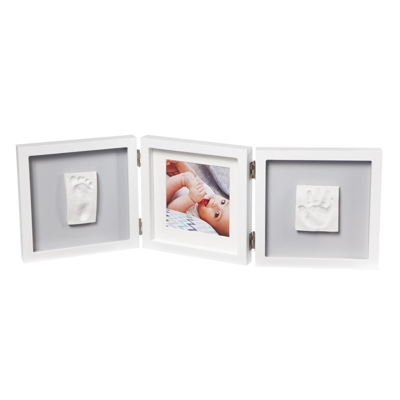 Wood Embossed Picture Frame with Mat, Grey