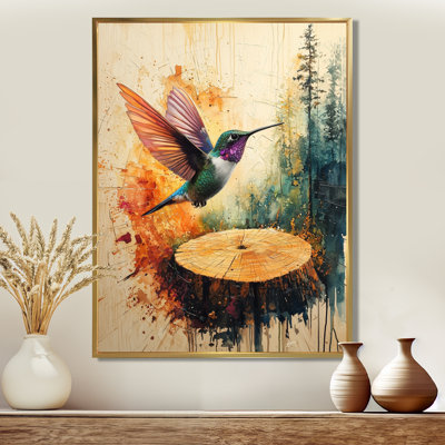 Gotay Hummingbird Into The Wood Slide IV - Hummingbird Framed Prints