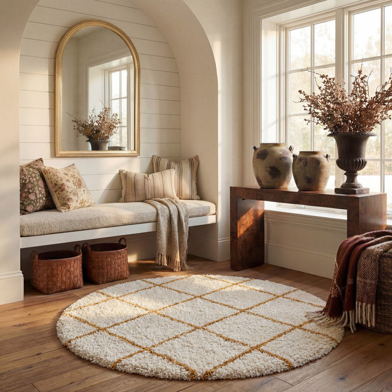 Araujo-Espichan Performance Geometric Rug, Round 7'