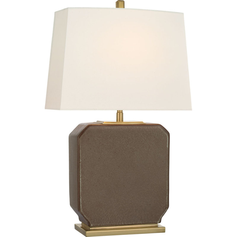 Monique Table Lamp with Linen Shade, Positano Sand, 20" Height