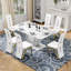 Dining Table set with PU Leather Upholstered Chairs-1639185105-1639185106
