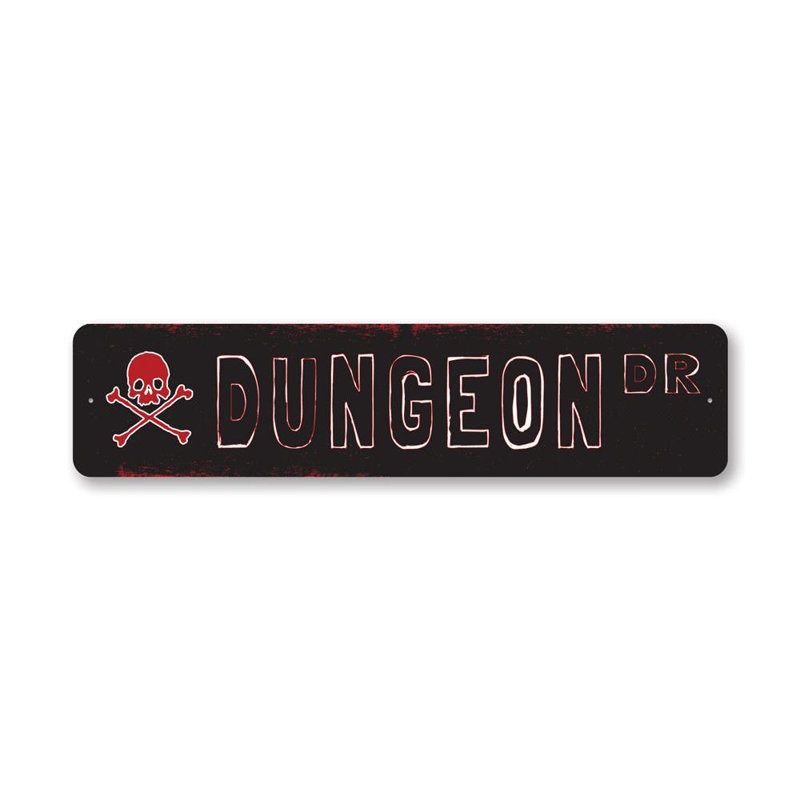 Panneau en aluminium Dungeon Street, H 4 po x l 18 po x P 0,04 po