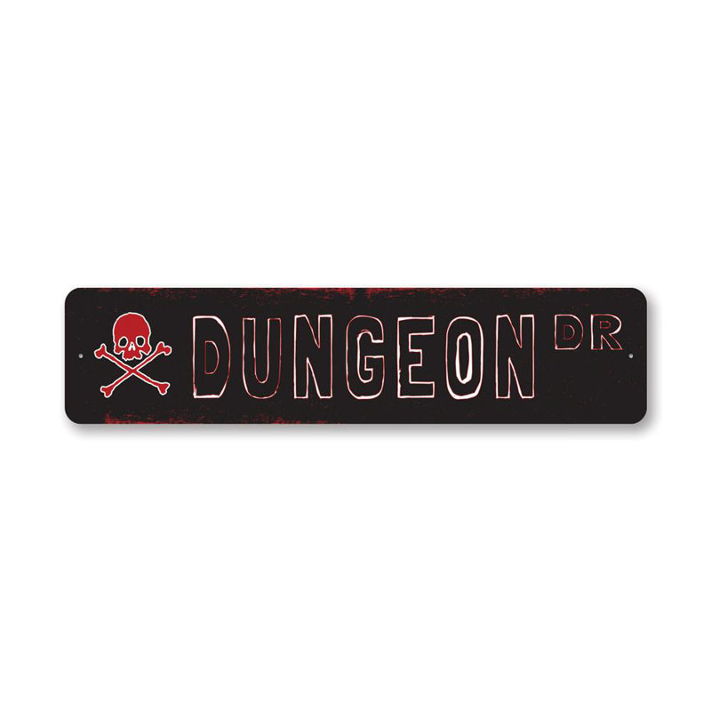 Panneau en aluminium Dungeon Street, H 6 po x l 24 po x P 0,06 po