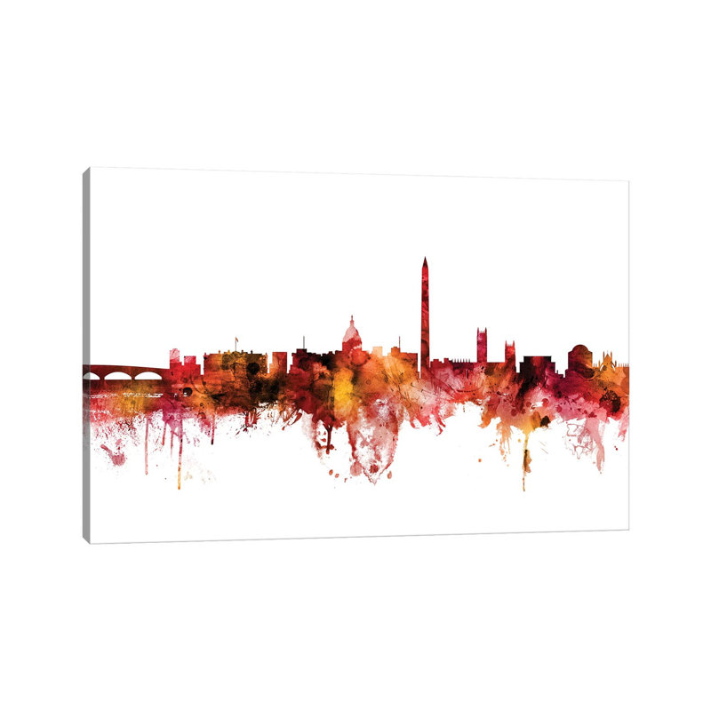 Washington, DC Skyline by Michael Tompsett - 1 Piece Wrapped Canvas Wall Art, 30.48 cm H x 45.72 cm W