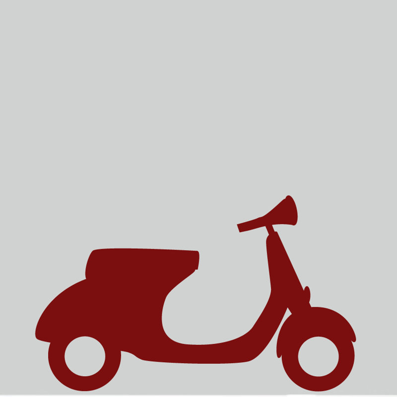 Décalcomanie murale scooter du moteur Monico, Canneberge
