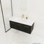 Élégant meuble-lavabo mural de 48 pouces avec lavabo en résine à rebords épais - conception peu encombrante, emballage pour enfant inclus