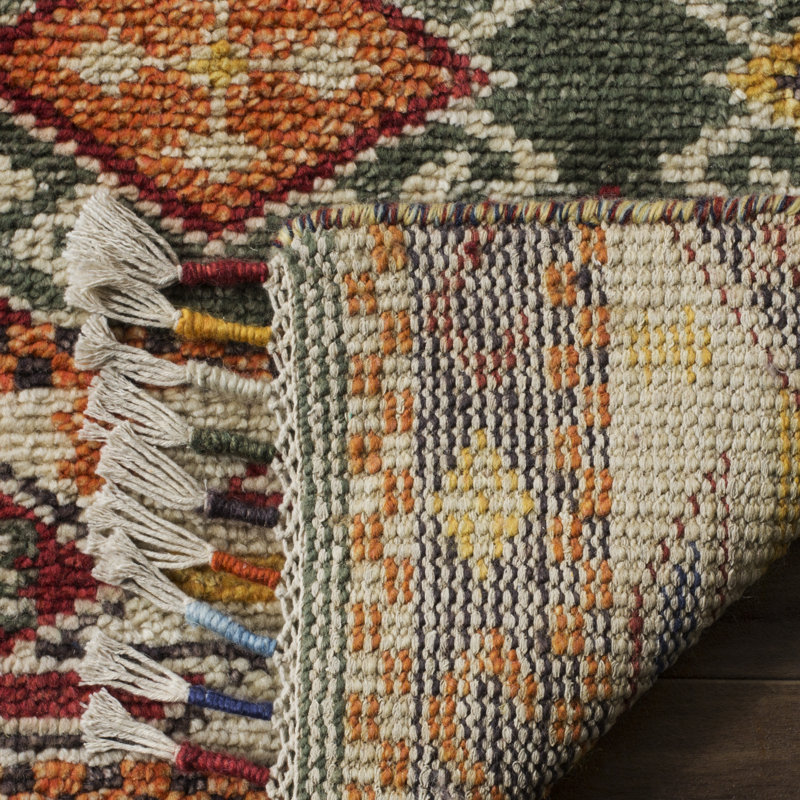 Tapis jaune en laine, viscose et coton Nomad, Rectangle 6 pi x 9 pi
