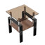 Ensemble de 2 tables à thé modernes en verre trempé-1261315856-1261315857