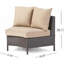 4 chaises d'extérieur - Coussins tissés et confortables amovibles