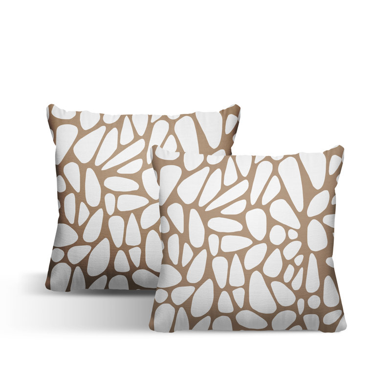 Coussin Stone, Beige, L 19 po x H 19 po