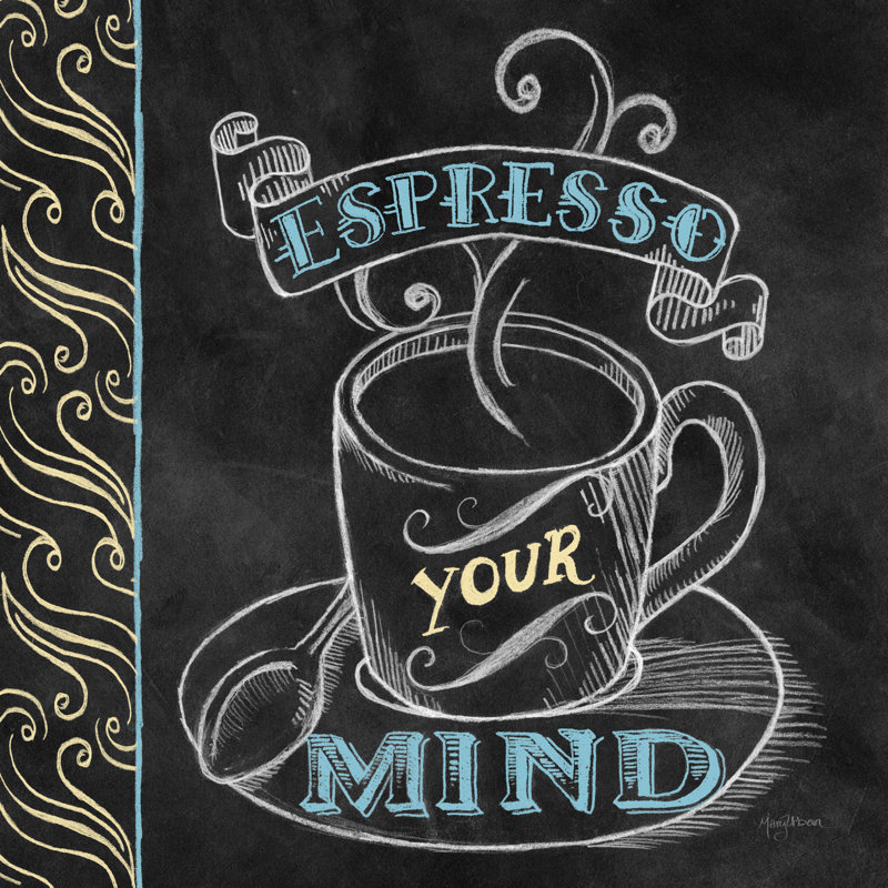 Espresso Your Mind Colour by Mary Urban - Wrapped Canvas Print, 51cm H x 51cm W x 3.8cm D