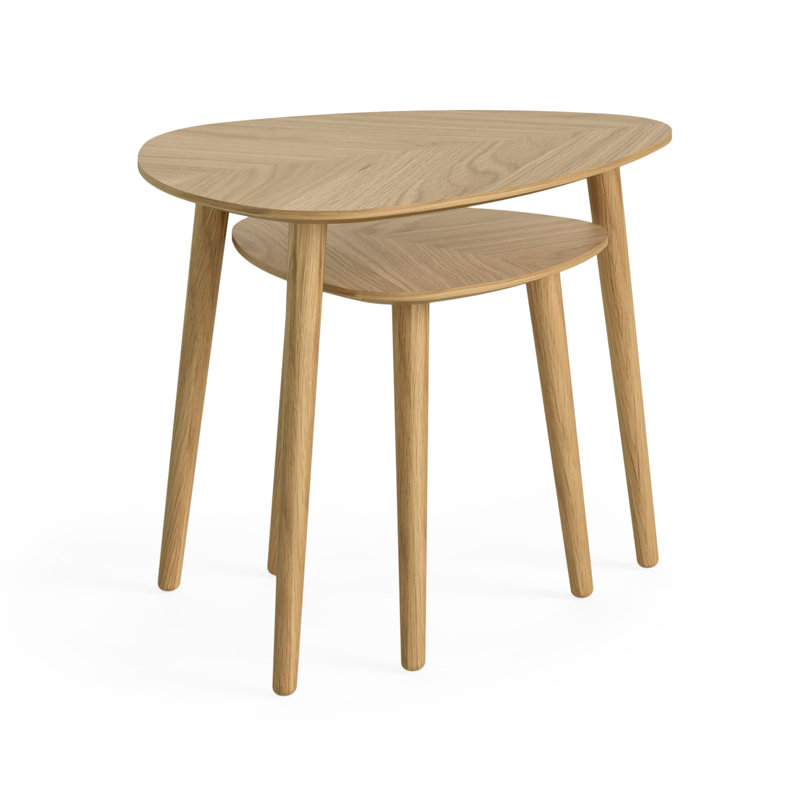 Como Oak Nest of 2 Tables