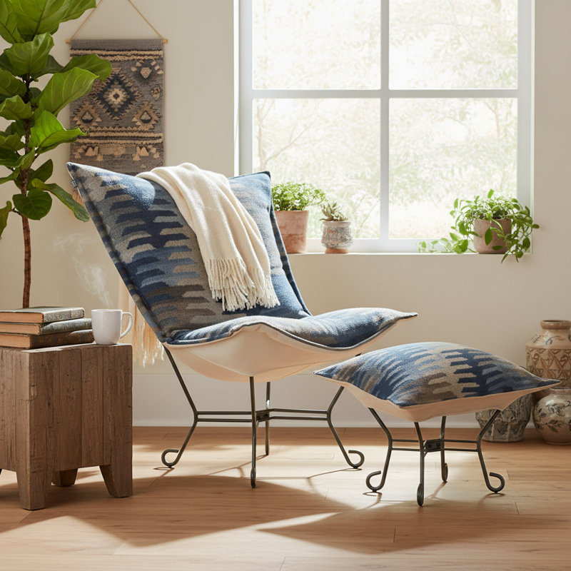 Puff Chair Complete Navajo Navy