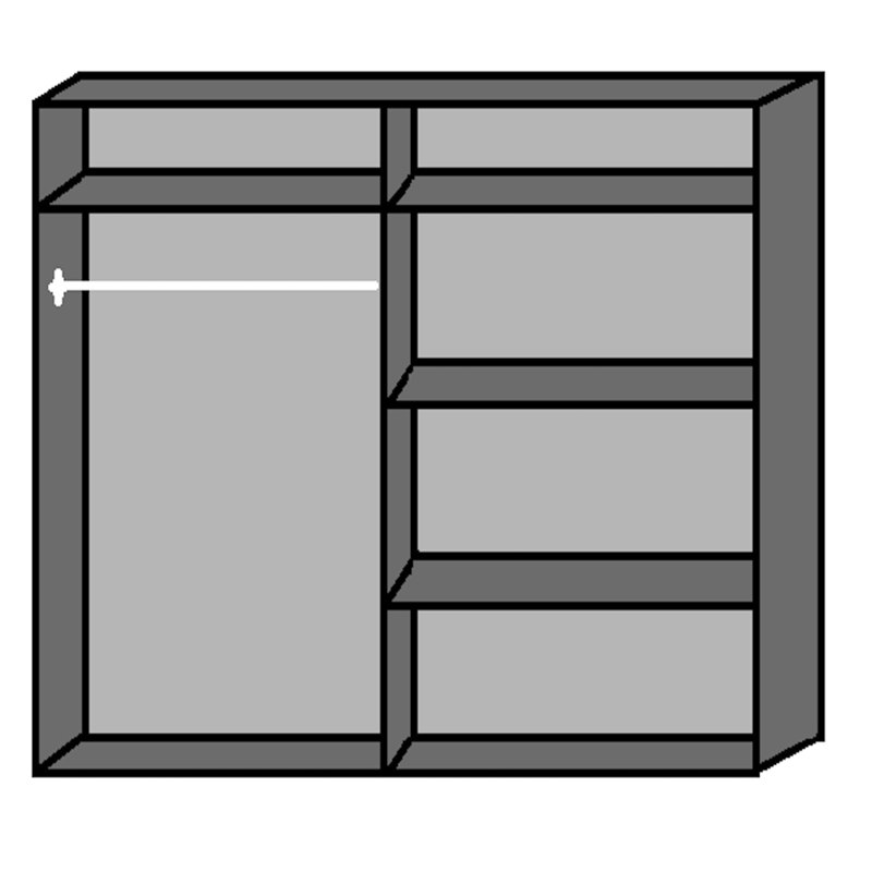 Hanfa 4 Door Manufactured Wood Wardrobe