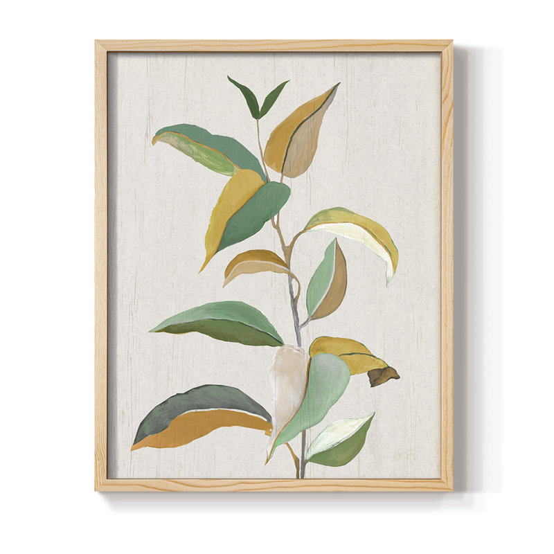 Touched with Sage I Framed Print - Solid Wood, Natural, 11" H x 9" W