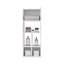 Armoire murale pour salle de bain, une porte, organisateur pour articles de toilette et serviettes, blanc