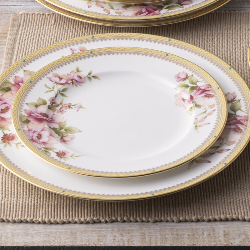 Hertford Multi-Color Porcelain Floral 5-Piece Place Setting