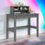 Lagena à finition grise avec beaucoup de rangement et un design épuré, parfait pour le bureau à domicile et les zones d'étude.