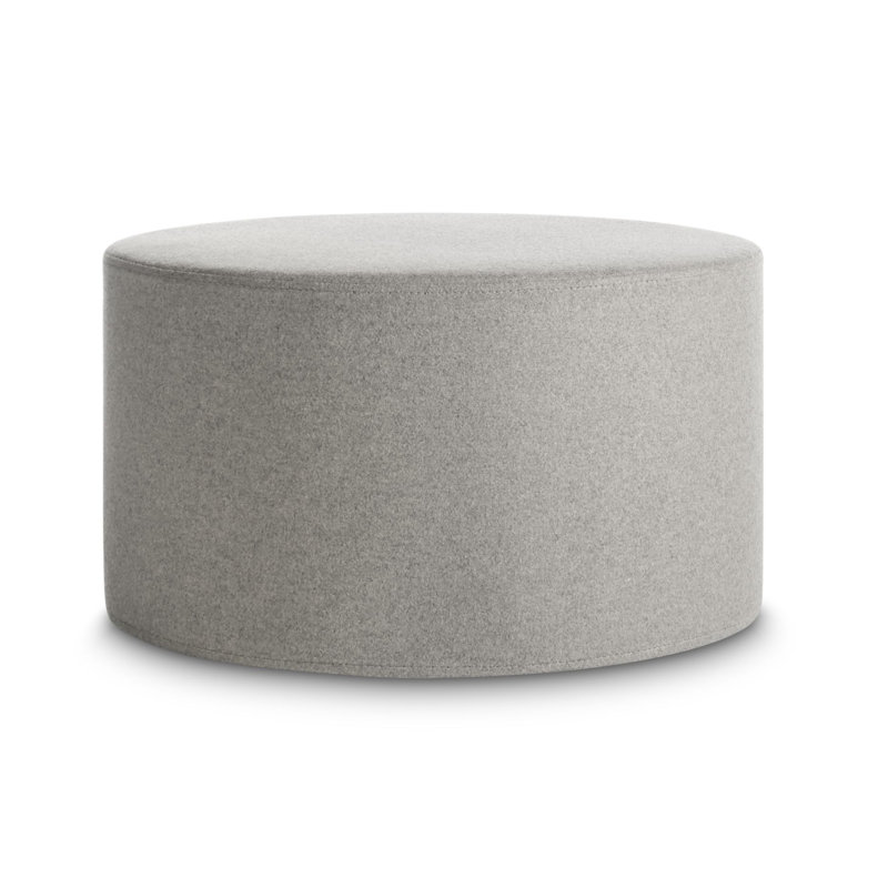 Bumper Upholstered Ottoman, Vesper Light Gray