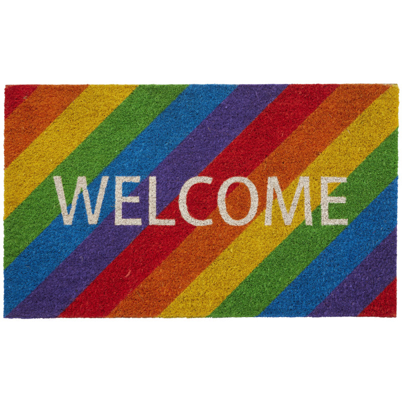 Rainbow Stripe Outdoor Doormat