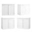 Buffet blanc avec armoire double avec portes doubles et tablettes réglables, armoire à café pour la cuisine