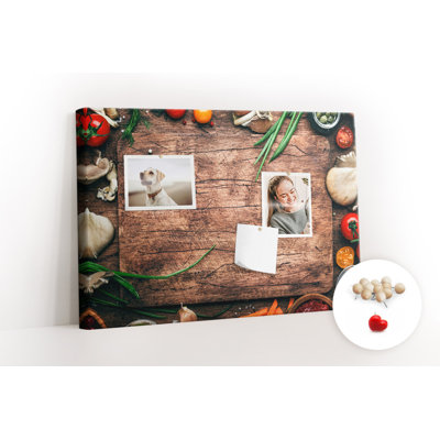 Wall Mounted cork board with print decorative wall notice boards decorative bulletin board ideas Cooking board