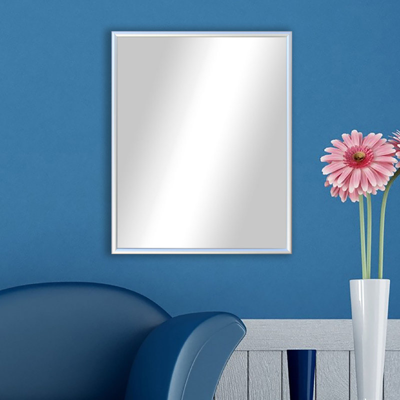 Derosier Metal Flat Wall Mirror, 30" H x 24" W