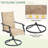 9 Piece Patio Dining Set, Outdoor Dining Table And Chairs Set For 8, 8 Swivel Chairs, 1 Iron Square Table With Adjustable Umbrella Hole, Patio Furniture Set For Deck, Backyard, Lawn, Poolside, Brown/gray/blue-109334043