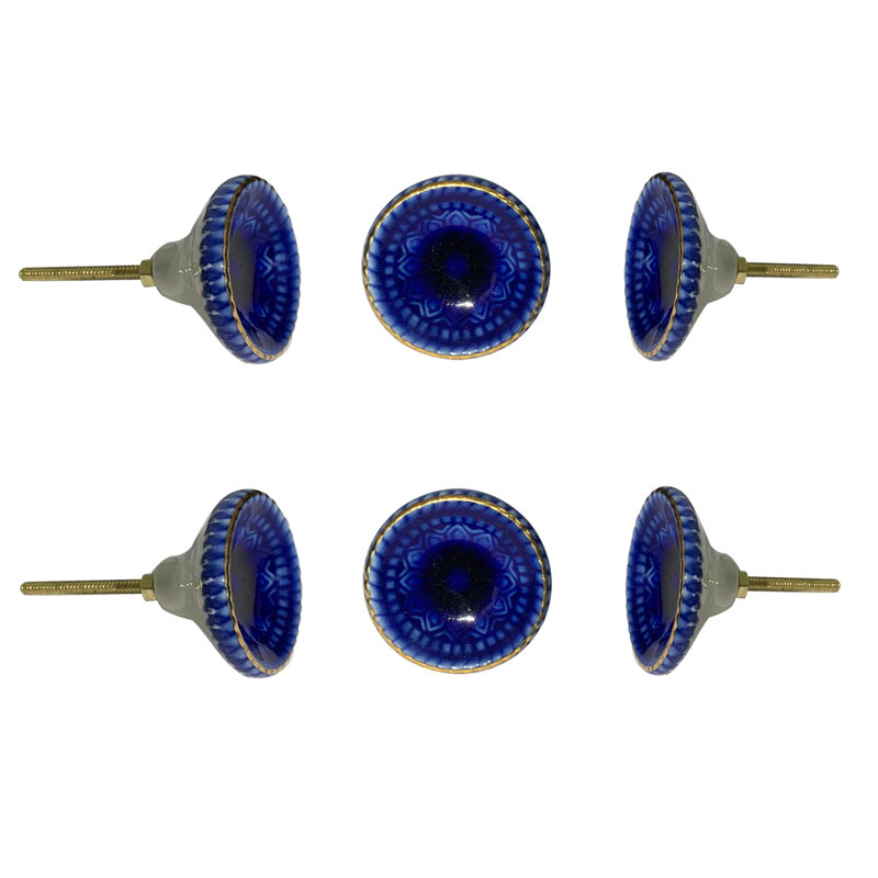 Paquet de boutons coniques surdimensionnés de 1,9 po de diamètre, Bleu