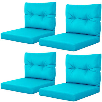 Outdoor Deep Seat Cushion Set, Double Waterproof Tech Fade Resistant Outdoor Chair Cushions, Patio Furniture Cushions With Straps For Chair Sofa Couch(Set Of Four)