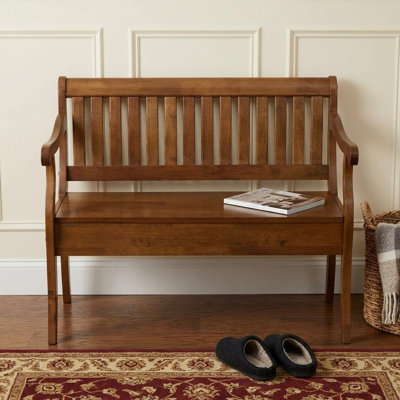 Solid Wood Storage Bench