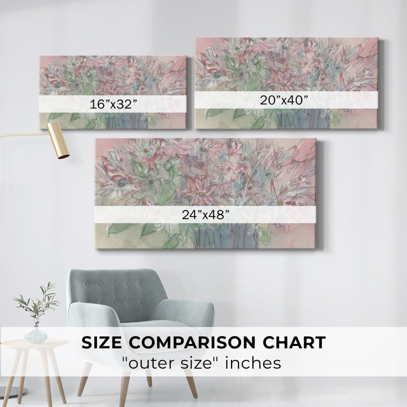 La floraison I - Toile tendue avec châssis - Prêt à accrocher, H 20 po x l 40 po