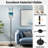 PeeNoke 68.5" Standing Floor Lamp Modern Abstract Art Beach Sea waves Dimmable Metal Pole Lamp with Linen Lampshade LED Bulb Included