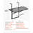 Balcony Hanging Table 19 X 24 In Outdoor Metal Patio Railing Table Adjustable