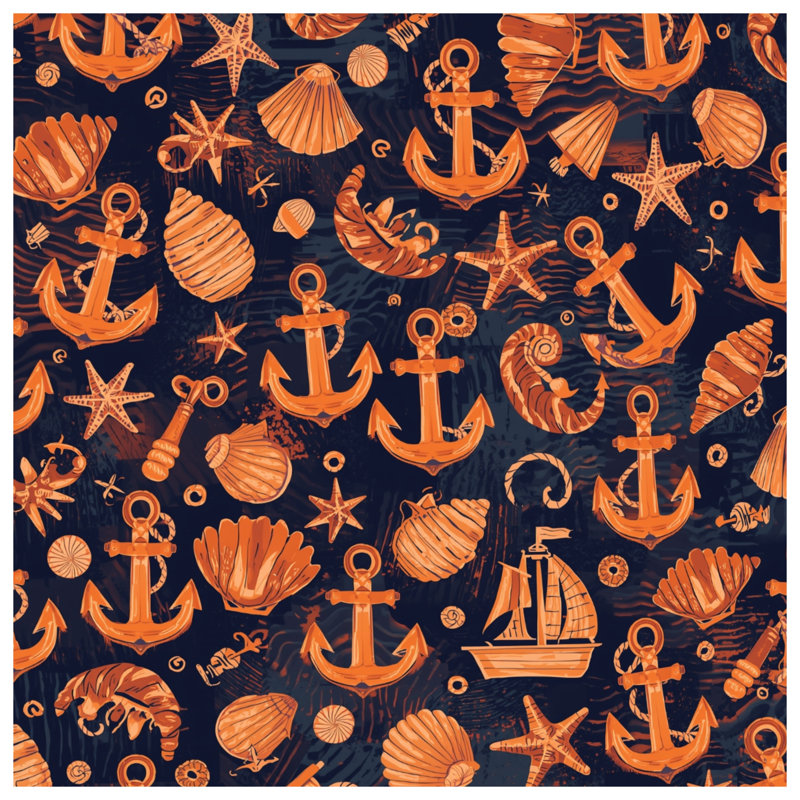 Couvre-lit matelassé Nautical Anchors, Très grand lit