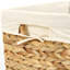 Panier à linge rectangulaire en osier avec couvercle fait à la main-65598518