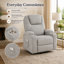 Élégant fauteuil inclinable Power Lift avec massage apaisant et conception peu encombrante - confort moelleux en chenille