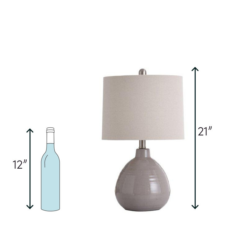 Alverez 21" Ceramic Table Lamp, Sailor Navy Blue
