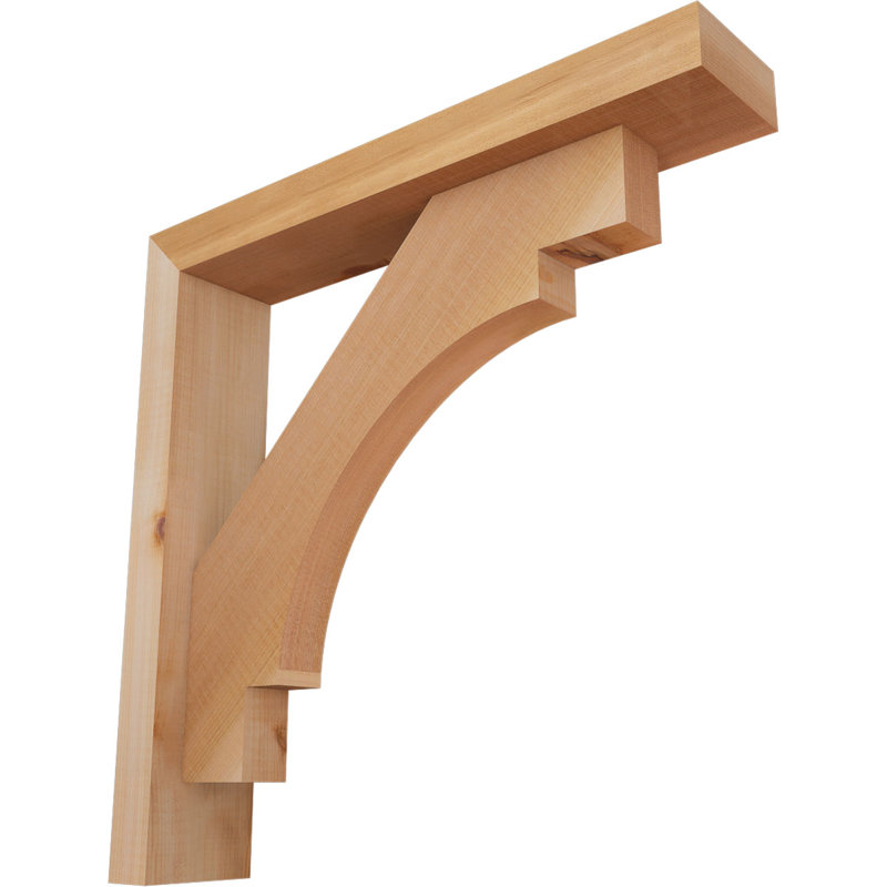 Support Merced Block avec support décalé, 18 po x 18 po, Cèdre rouge occidental de l 3 1/2 po (lisse)