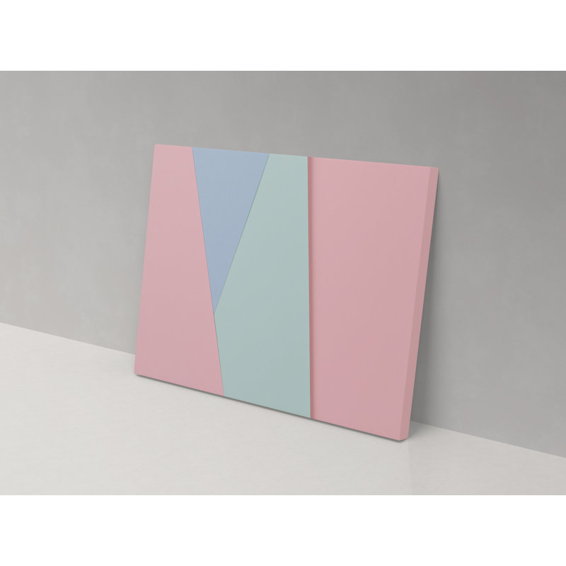 Pastel Shapes - Wrapped Canvas Painting, 52cm H x 82cm W x 4cm D