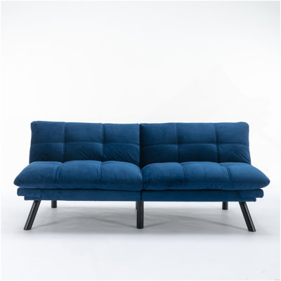 Navy Blue Convertible Folding Modern Sofa Bed