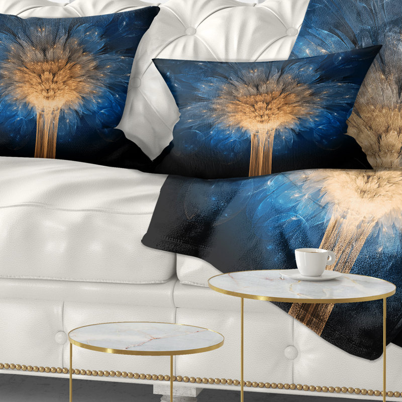 Coussin lombaire à fleurs dragon 3d fractal